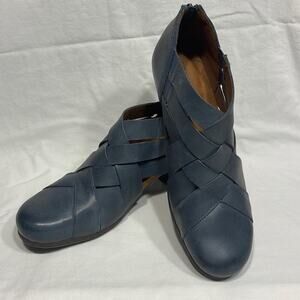 Cobb Hill Rockport Women’s Laurel Woven Bootie. Robin Egg Blue/Teal Size 9.5